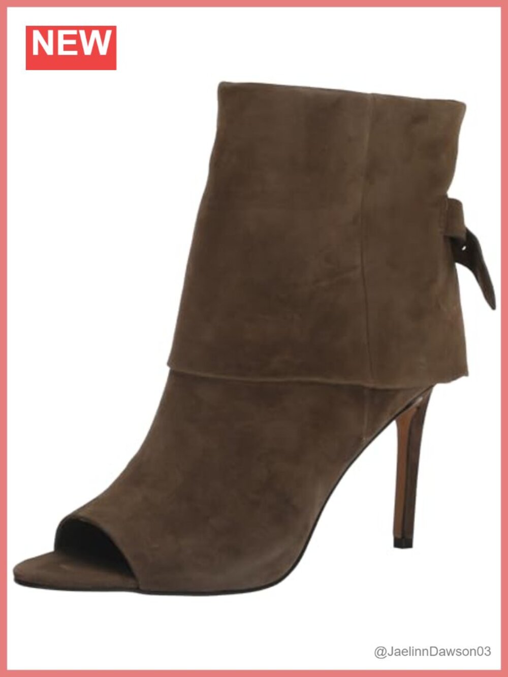 Suede Open Toe Ankle Bootie Stiletto Heel Zip Casual Fall